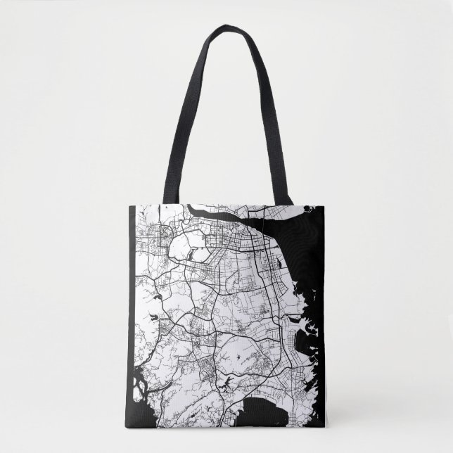 Bolso De Tela Mapa de la ciudad de Taizhou China (Anverso)