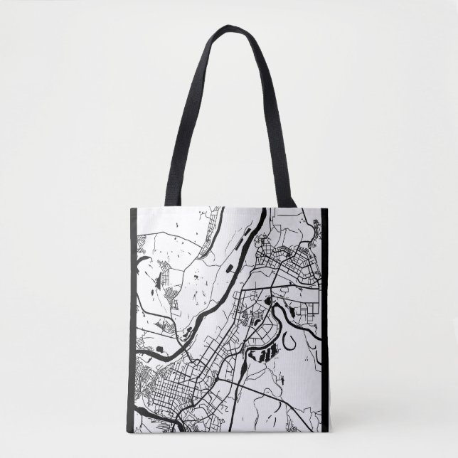 Bolso De Tela Mapa de la ciudad de Ufa Rusia (Anverso)