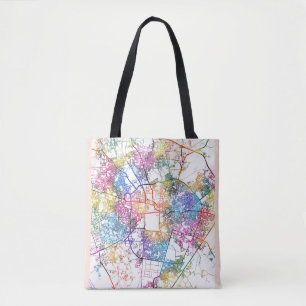 Bolso De Tela Mapa de la ciudad de Vadodara Gujarat
