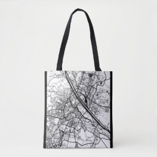 Bolso De Tela Mapa de la ciudad de Viena, Austria