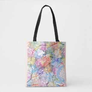 Bolso De Tela Mapa de la ciudad de Vietnam de Ho Chi Minh
