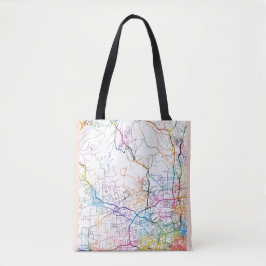 Bolso De Tela Mapa de la ciudad de Xianyang China
