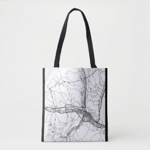 Bolso De Tela Mapa de la ciudad de Xining China