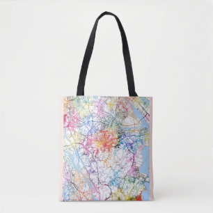 Bolso De Tela Mapa de la ciudad de Zhongshan en China