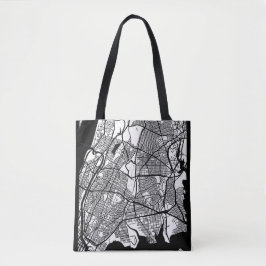 Bolso De Tela Mapa de la ciudad del Bronx EE. UU.
