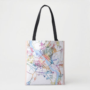 Bolso De Tela Mapa de la ciudad rusa de Novosibirsk