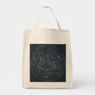 Bolso De Tela Mapa de la constelación del vintage