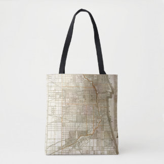 Bolso De Tela Mapa de la guía de Blanchard de Chicago