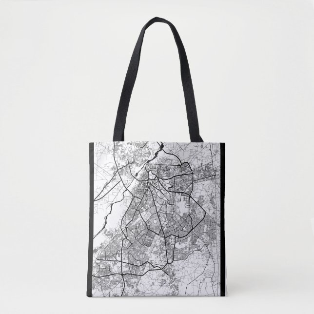 Bolso De Tela Mapa de Lahore Pakistán (Anverso)