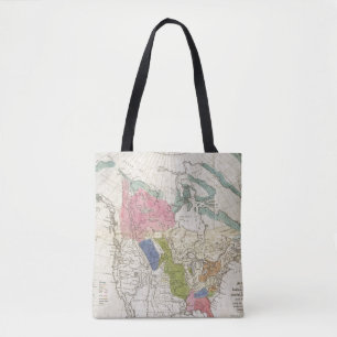Bolso De Tela Mapa de las tribus indias de Norteamérica