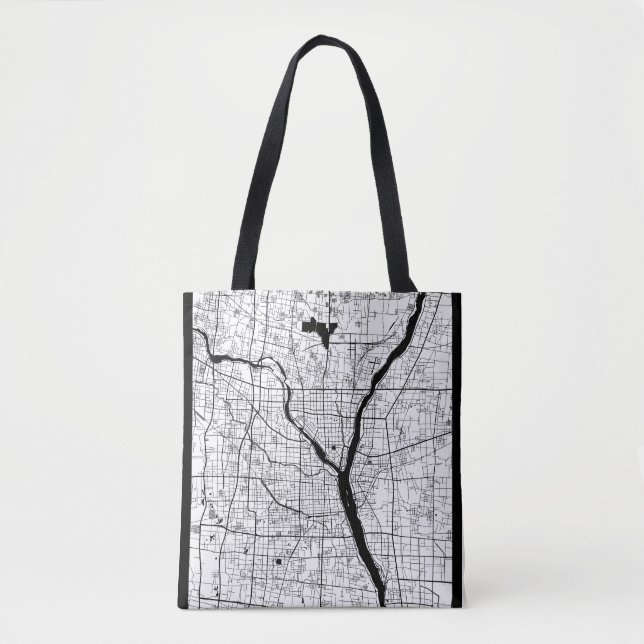 Bolso De Tela Mapa de Linyi China (Anverso)