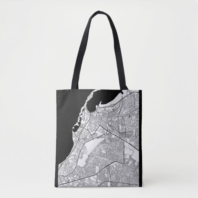 Bolso De Tela Mapa de Luanda Angola (Anverso)