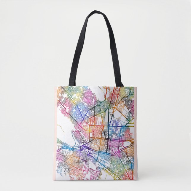 Bolso De Tela Mapa de Monterrey Ciudad de México (Anverso)