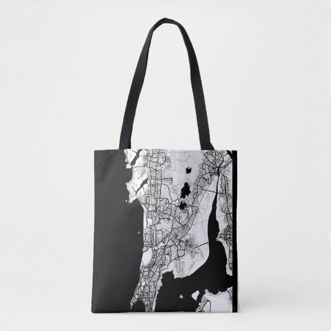 Bolso De Tela Mapa de Mumbai Maharashtra (Anverso)
