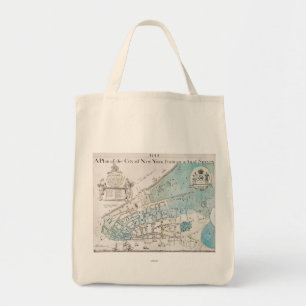 Bolso De Tela Mapa de New York City, 1728