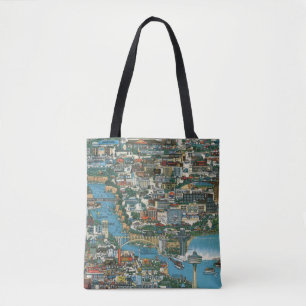 Bolso De Tela Mapa de Niagara Falls