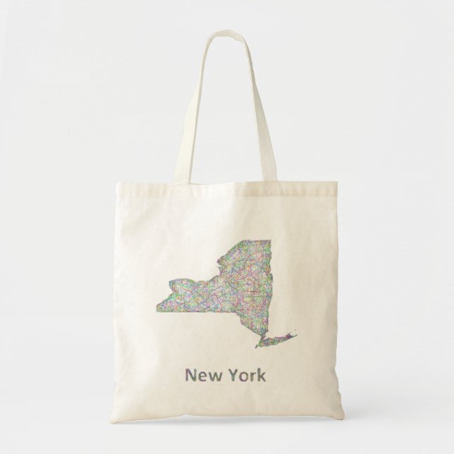 Bolso De Tela Mapa de Nueva York (Frente)
