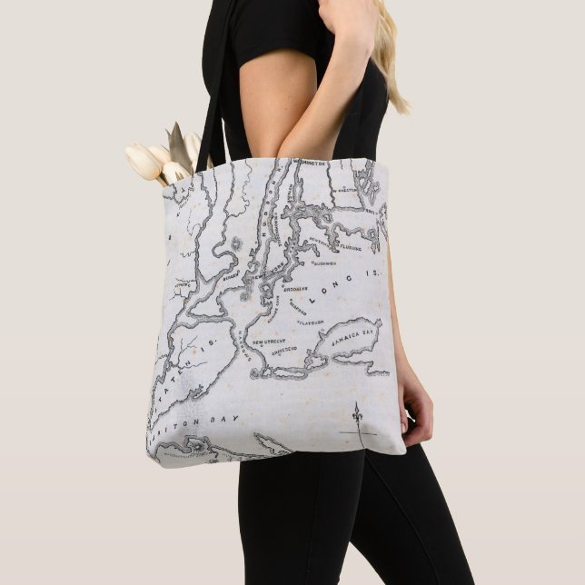Bolso De Tela Mapa de Nueva York y de la vecindad (Detalle)