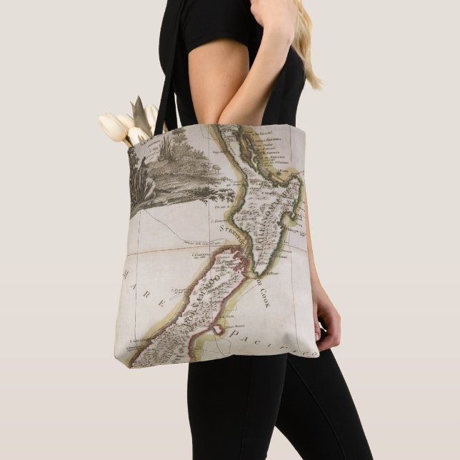 Bolso De Tela Mapa de Nueva Zelanda (Detalle)