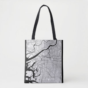 Bolso De Tela Mapa de Osaka Japón