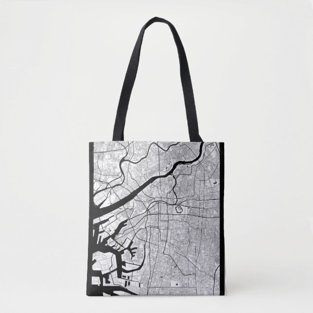 Bolso De Tela Mapa de Osaka Japón (Anverso)