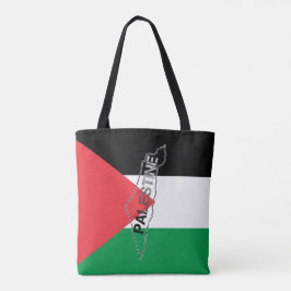 Bolso De Tela Mapa de Palestina Libre con bandera palestina