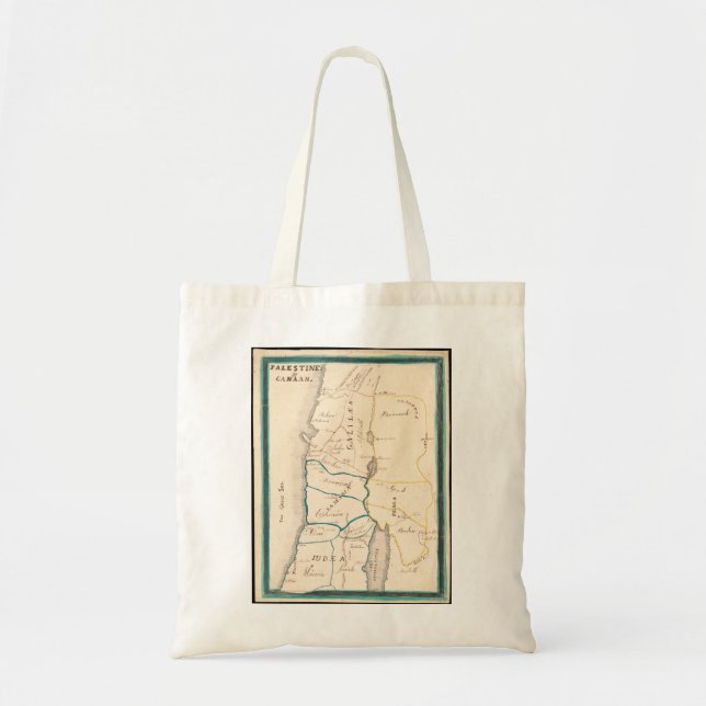 Bolso De Tela Mapa de Palestina o de Canaan (Frente)