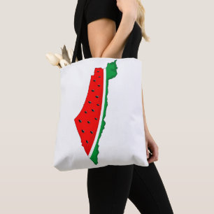 Bolso De Tela Mapa de Palestina sandía símbolo de la libertad