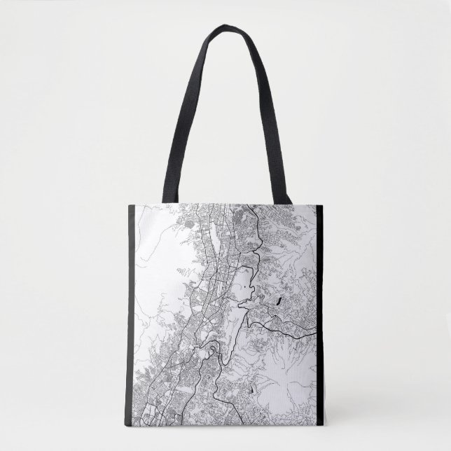 Bolso De Tela Mapa de Quito Ecuador (Anverso)