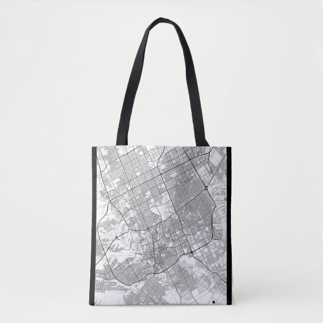Bolso De Tela Mapa de Riad Arabia Saudita (Anverso)
