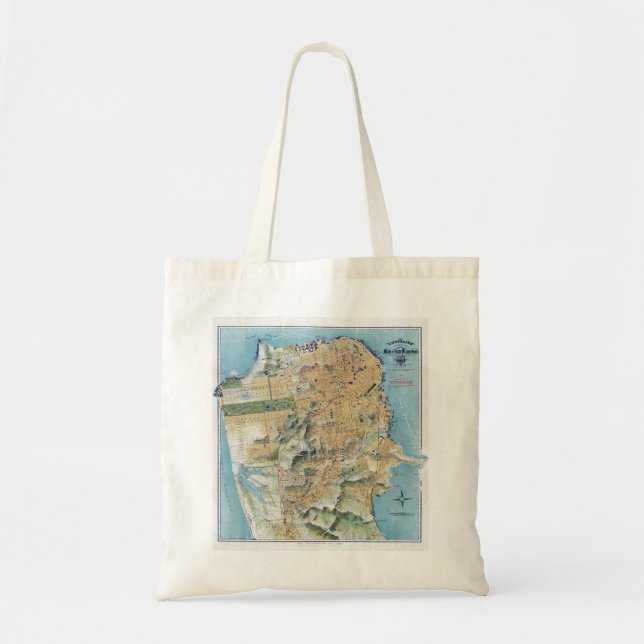 Bolso De Tela Mapa de San Francisco (Frente)