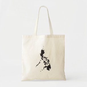 Bolso De Tela Mapa De Silhuette De Filipinas