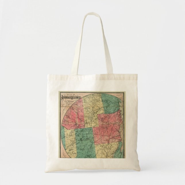 Bolso De Tela Mapa de Stoddard del área silvestre Adirondack, 18 (Frente)