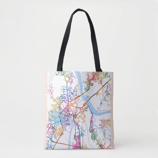 Bolso De Tela Mapa de Thane Maharashtra (Anverso)
