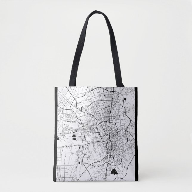 Bolso De Tela Mapa de Ürümqi China (Anverso)