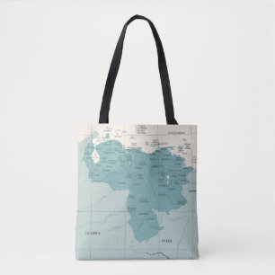 Bolso De Tela Mapa de Venezuela - Illu vintage de alta calidad