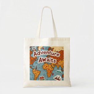 Bolso De Tela Mapa de Viajes del Mundo con presupuesto