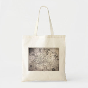 Bolso De Tela Mapa de Virginia, 1612
