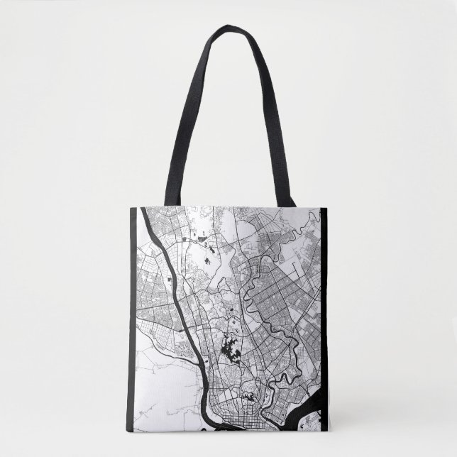 Bolso De Tela Mapa de Yangon Myanmar (Anverso)