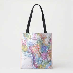 Bolso De Tela Mapa de Yangon Myanmar