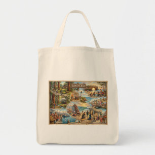 Bolso De Tela Mapa del Ambiente de Santa Cruz – Impresión de Art