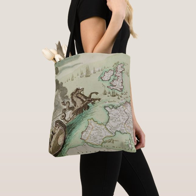 Bolso De Tela Mapa del ataque naval contra Inglaterra de (Detalle)