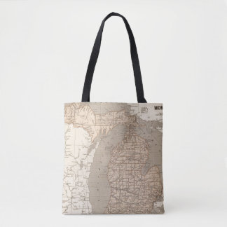 Bolso De Tela Mapa del atlas de Michigan