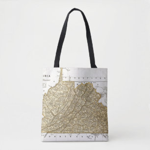 Bolso De Tela Mapa del atlas de Virginia