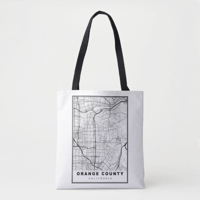 Bolso De Tela Mapa del Condado de Orange (Anverso)