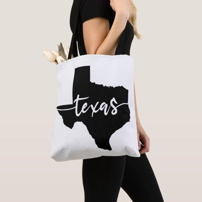 Bolso De Tela Mapa del estado de Texas USA (Detalle)