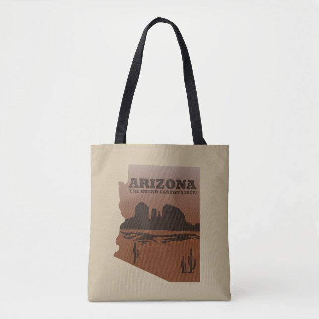 Bolso De Tela Mapa del Gran Cañón de Arizona (Anverso)