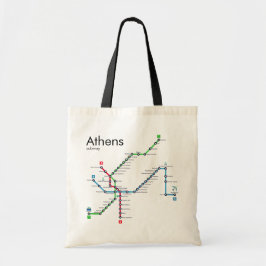 Bolso De Tela Mapa del metro de Atenas