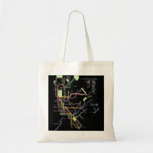 Bolso De Tela Mapa del metro de la ciudad de Nueva York Art I He