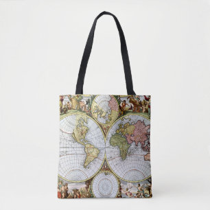 Bolso De Tela Mapa del mundo
